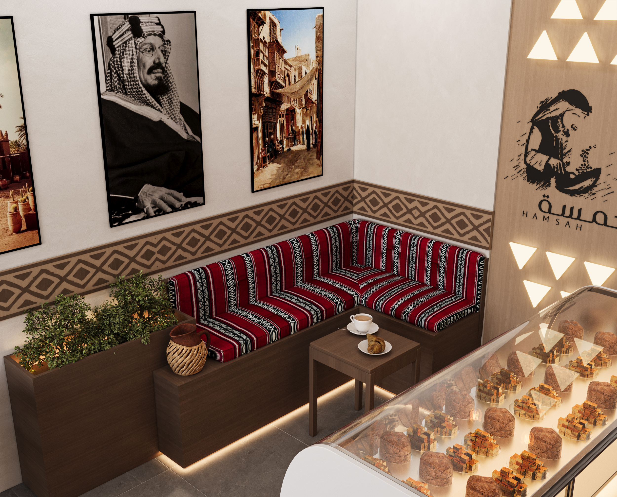 تصميم وتنفيذ كافيه حمسه