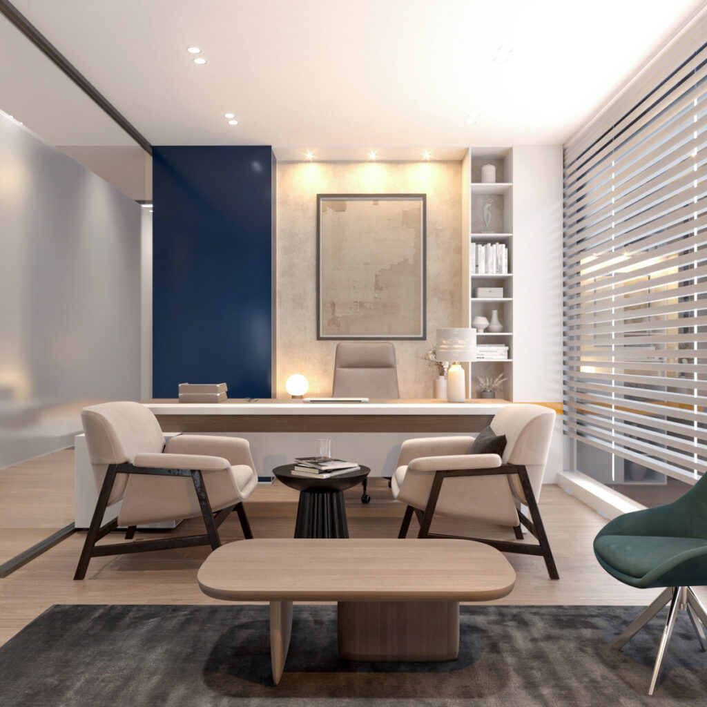 تصميم ديكورات المكاتب الإدارية مع التنفيذ